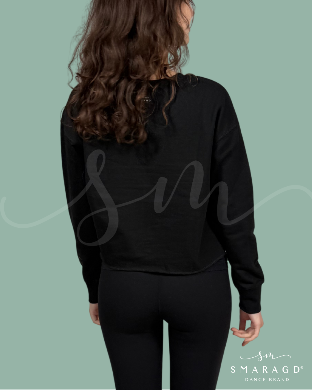 pulover crop SMARAGD BASIC - črna